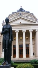 STATUE IN FRONT OF ROMANIAN ATHENAEUM