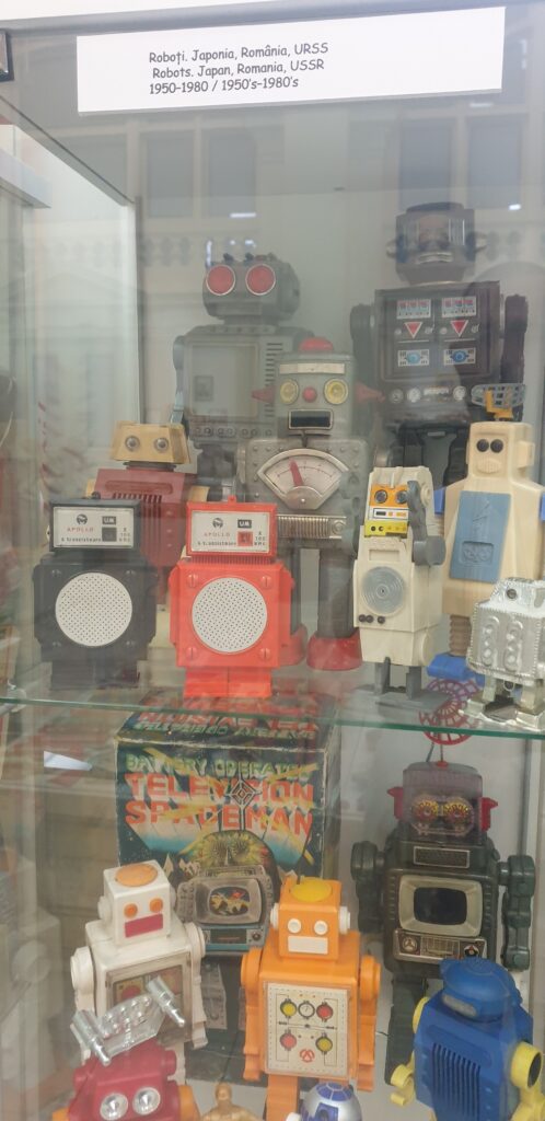 Robots were rare toys in Romania before 1990. You can see them at the Toys Museum Bucharest