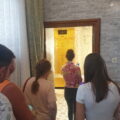Visitors at Ceausescu bathroom