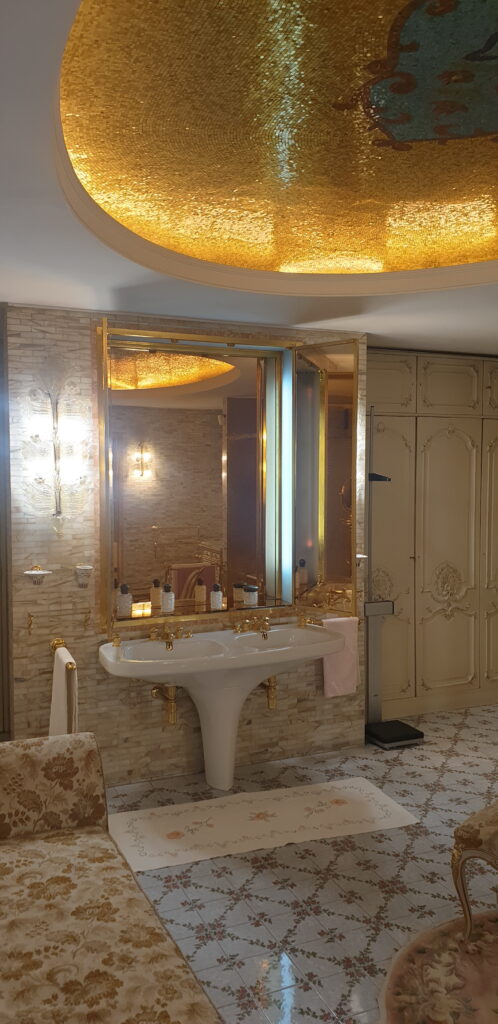 Ceausescu so called golden bathroom in Ceausescu mansion Bucharest