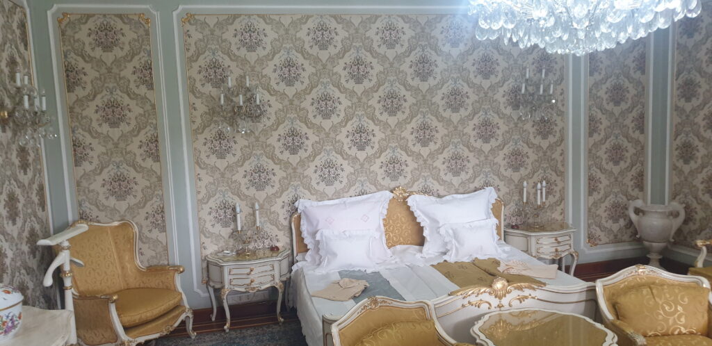 Nicolae and Elena Ceausescu bedroom in Ceausescu house Bucharest